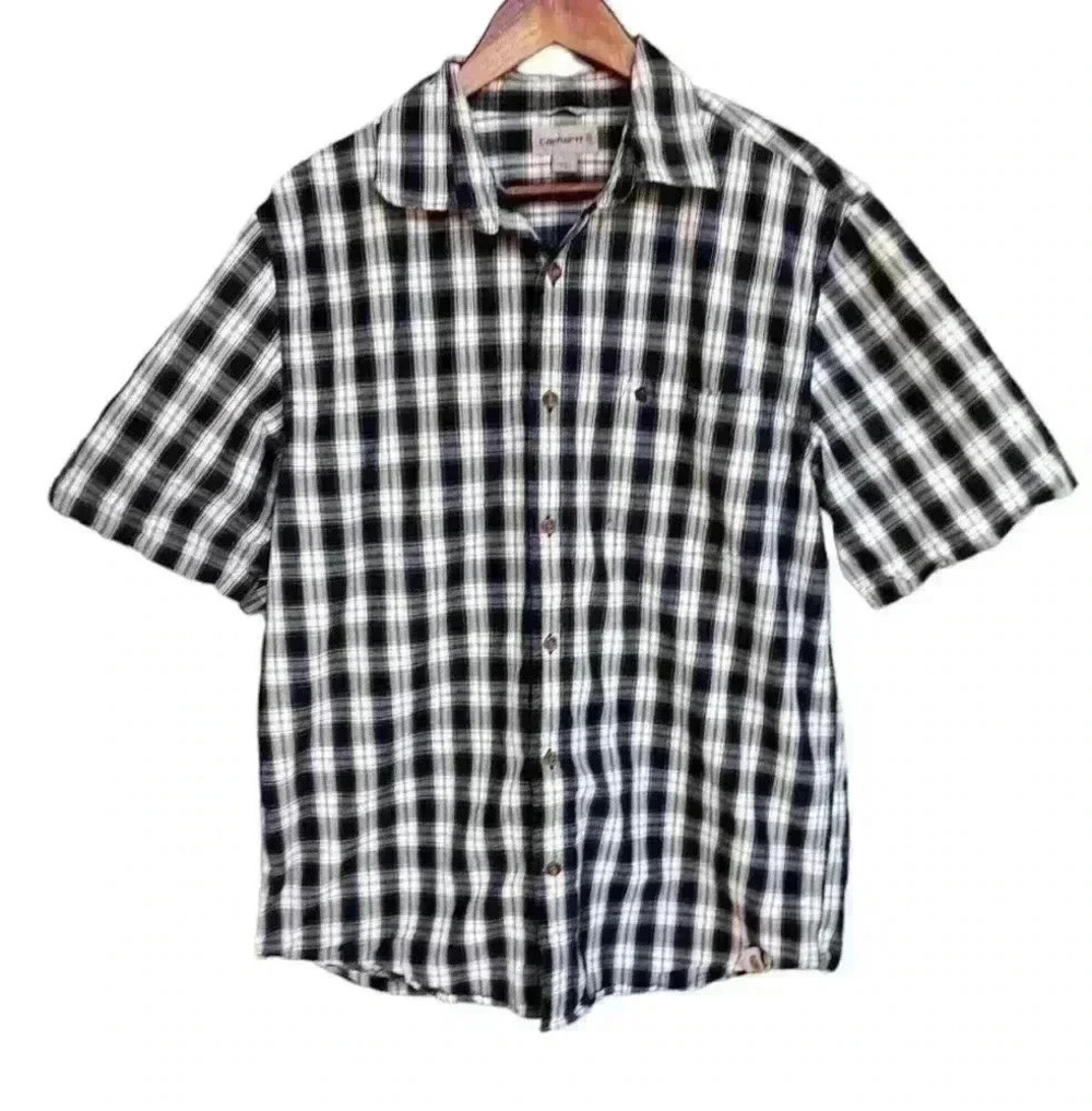 Carhartt short sleeve plaid button down